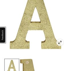 ISAS 15 Gold Glitter letters