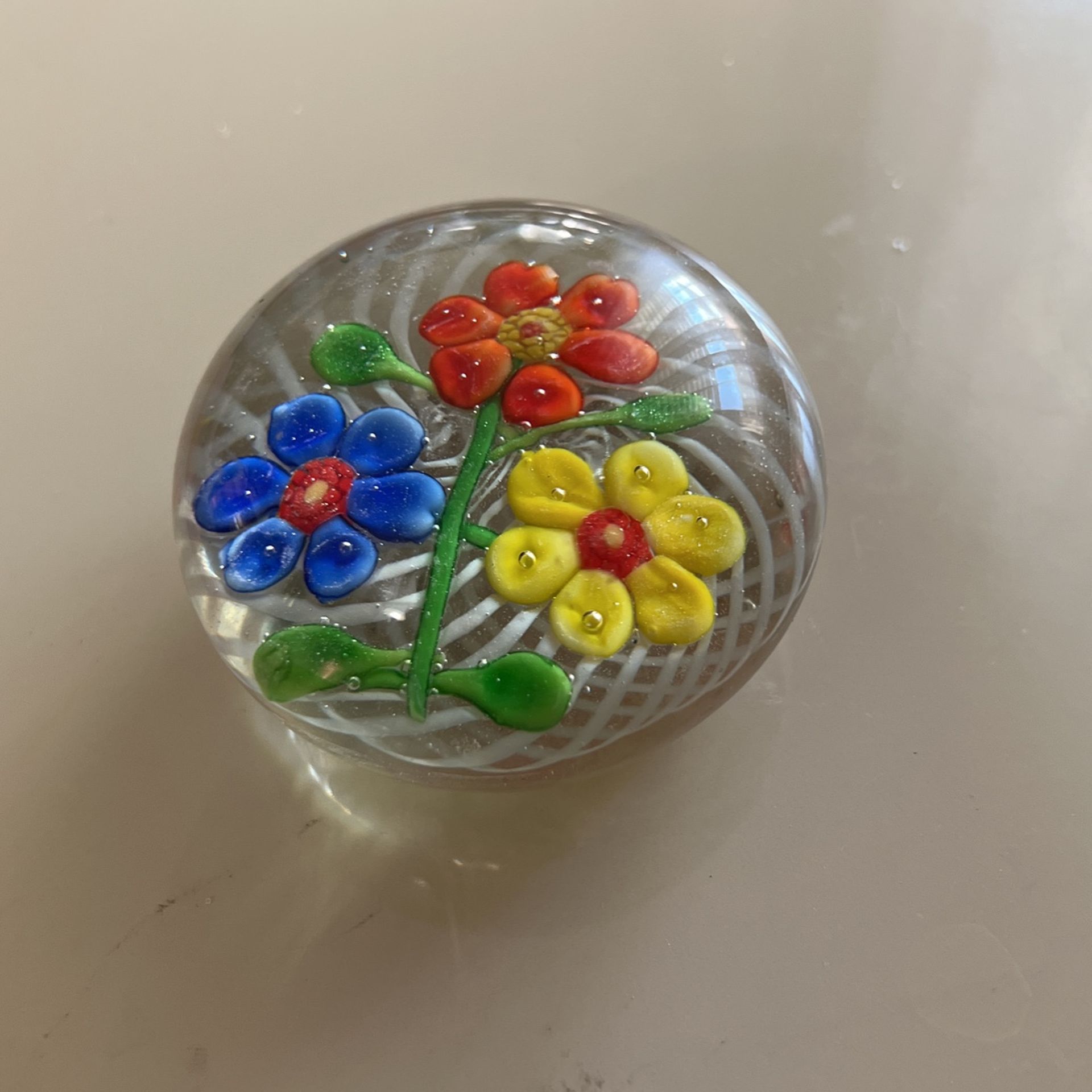 Vintage Glass Paper Weight