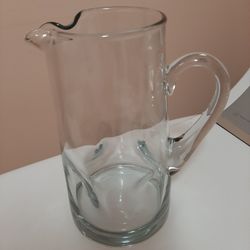 Heavy Glass  Beverage Pitcher