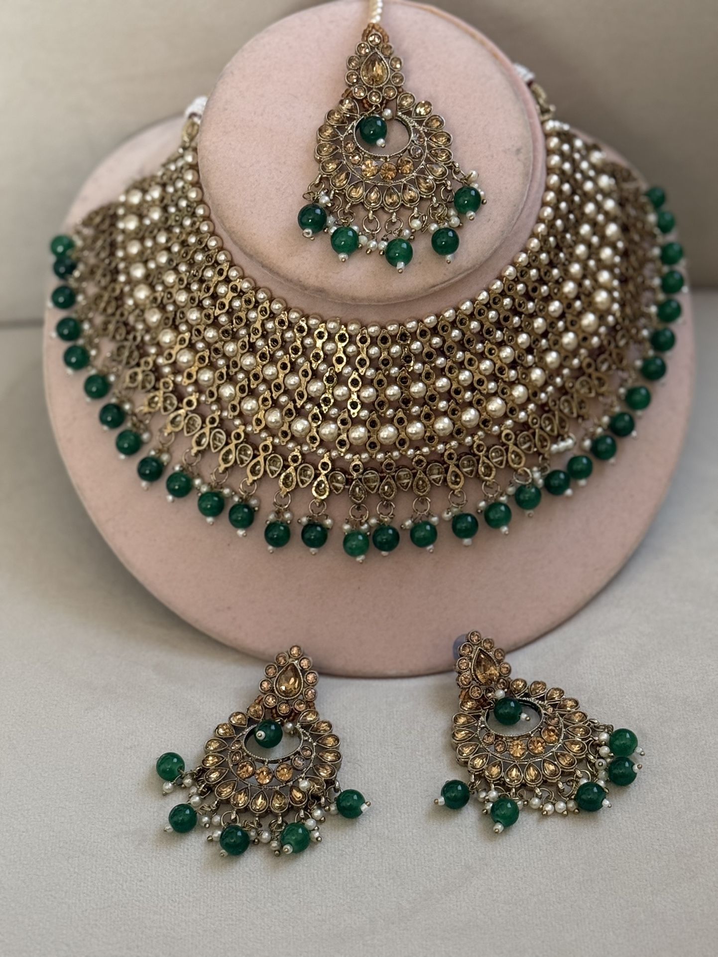 Indian Traditional Kundan Necklace Set Ethnic Wedding Party Designer Jewelry