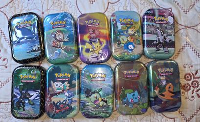 Pokémon mini empty tins