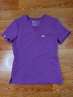 FIGS Technical Collection Scrub Top XS Purple