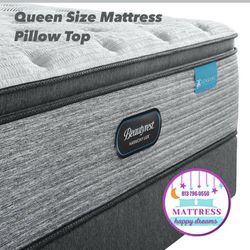 Queen Size Mattress BeautyRest Harmony Lux Pillow Top Firm 16” Inches Thick New From Factory Same Day Delivery 