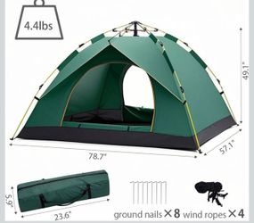 Pop-Up Camping Tent with Carry Bag