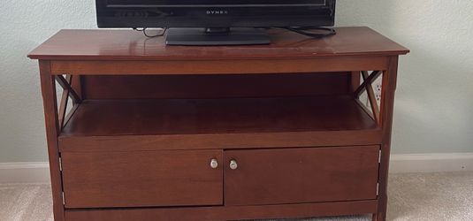 Wooden X-Frame TV Stand