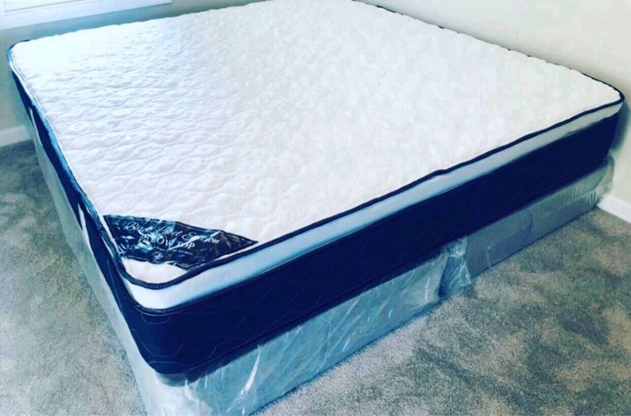 Set King Size Pillow Top 13”Brand New Delivery Available