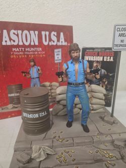 Chuck Norris Statue with VHS
