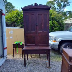 1880 Gothic Revival Secretary, 98"Tall