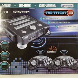 Hyperkin Retron 3 NES-SNES-GENESIS 3-in-1 console boxed complete like new 