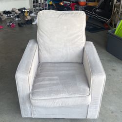 Light Gray Swirl Recliner Chair 