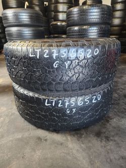 LT 275 65R 20 GOOD YEAR WRANGLER TIRES LT 2756520 USED TIRES (PAIR) MOUNT BALANCE INCLUDED