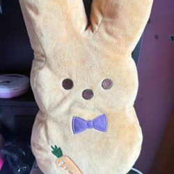 Peeps Easter Bunny Plushie Purple Bow Carrot