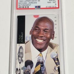 1993 Upper Deck SE Michael Jordan Retirement PSA 8 Graded Basketball Card

