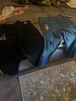JNCO Wide Leg Jeans Bundle Black and Blue