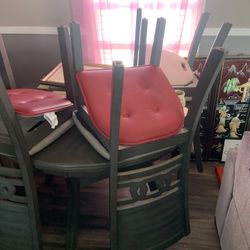 wooden kitchen table 