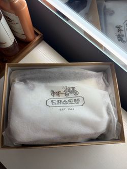 Brown and white bag