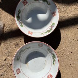 2 Vintage Chinese Bowls 