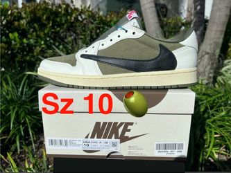 Jordan 1 Low Travis Scott Olive Sz 10 Brick VAA Fragment