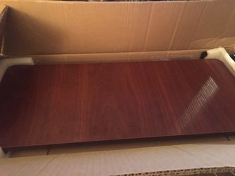 Under The Desk Computer keyboard Tray Adjustable Brown Wood