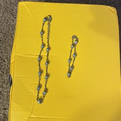   New Never Been Used  Costume jewelry, Choker and bracelet set  Bracelet Open 8”inches Long & Chocker Open 17” Long  