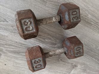 30lb Hex dumbbells