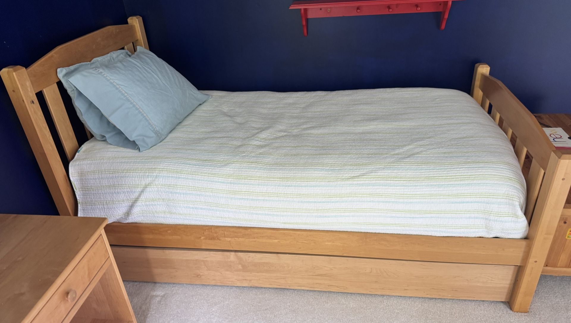 Trundle Bed (twin), Night Stand And Bookshelf