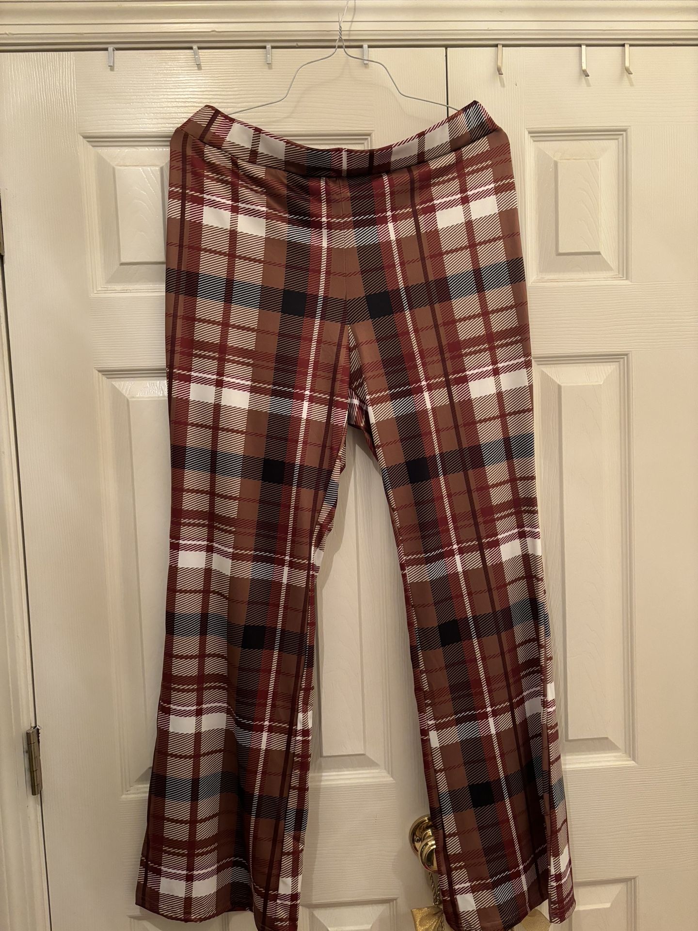 Plaid Wide-leg Palazzo Pants