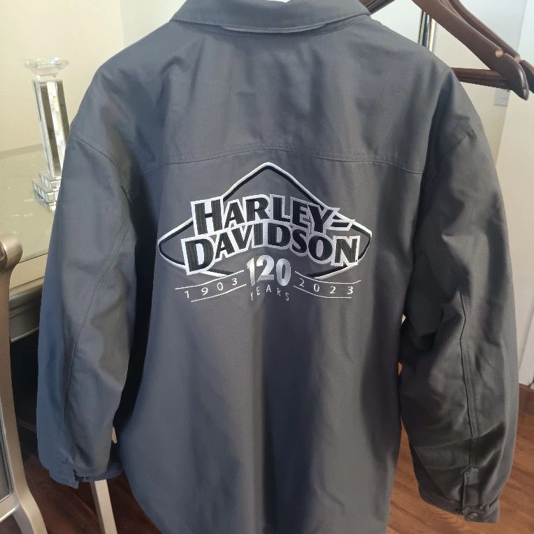 Harley-Davidson Men's 120th Anniversary Operative Riding Shirt Jacket Grey 4XL Regular