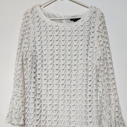 NWT Women's Ivory Textured Dress
