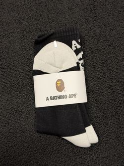 100% authentic A Bathing Ape BAPE Sock size M Black