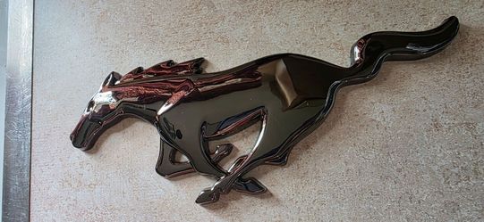 Gun metal black mustang horse grill or adhesive badge emblem 8" see all sold separately SHIPPING AVAILABLE