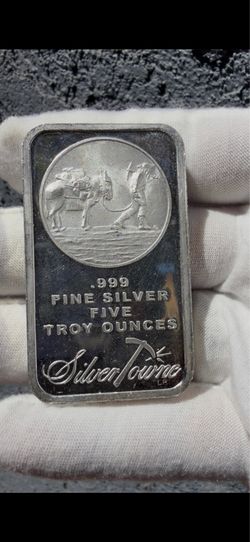 SilverTowne 5 Troy Oz .999 Fine Silver Bar