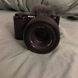 ZV-E10 Camera + FE 1.8/50 Sony Lens +  256GB Micro SD