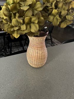Woven Rattan Flower Vase