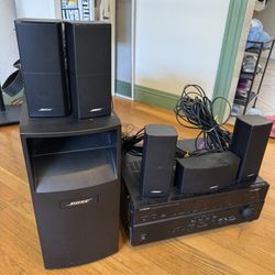 Bose Acoustimass 10 Series V, 5.1 Home Theater System w/Yamaha RX-V673
