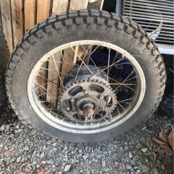 Honda Xl 250-350 Rear Wheel And Tire