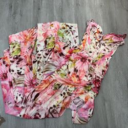 floral maxi dress with corset top