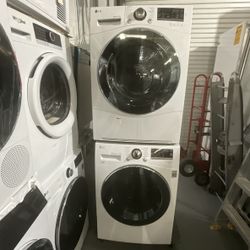 LG Front Load Washer & Dryer Set – Like New – WM1388HW + DLEC888W