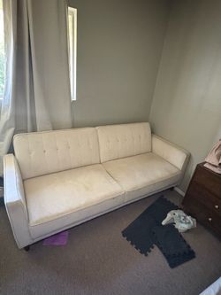 beige sofa bed