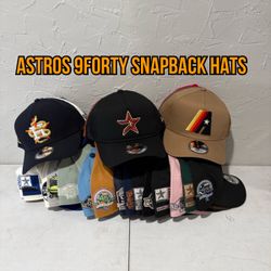 MLB New Era Houston Astros Patch And Non Patch 9forty And Reg SnapBack Hats 