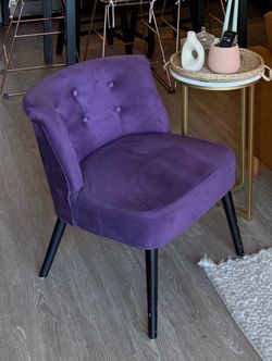 Purple accent chair