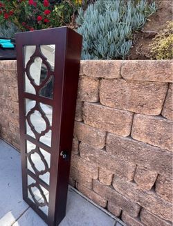Jewelry Armoire with Full-Length Mirror – Great Storage!