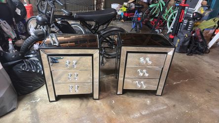 Mirrored Night Stands
