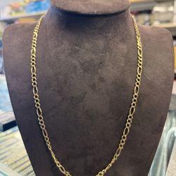 10KT Solid Figaro Chain 40438-1