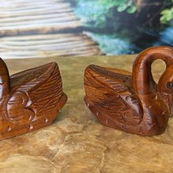Teak Swan Decor