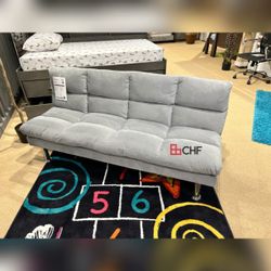 Gray or Blue Futon sofa | 67" × 28" × 31" H