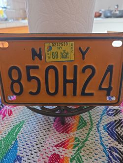 Vintage NEW YORK STATE Motorcycle License Plate