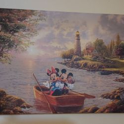 Mickey Mouse & Minnie Mouse Disney Canvas Art Poster, Mint