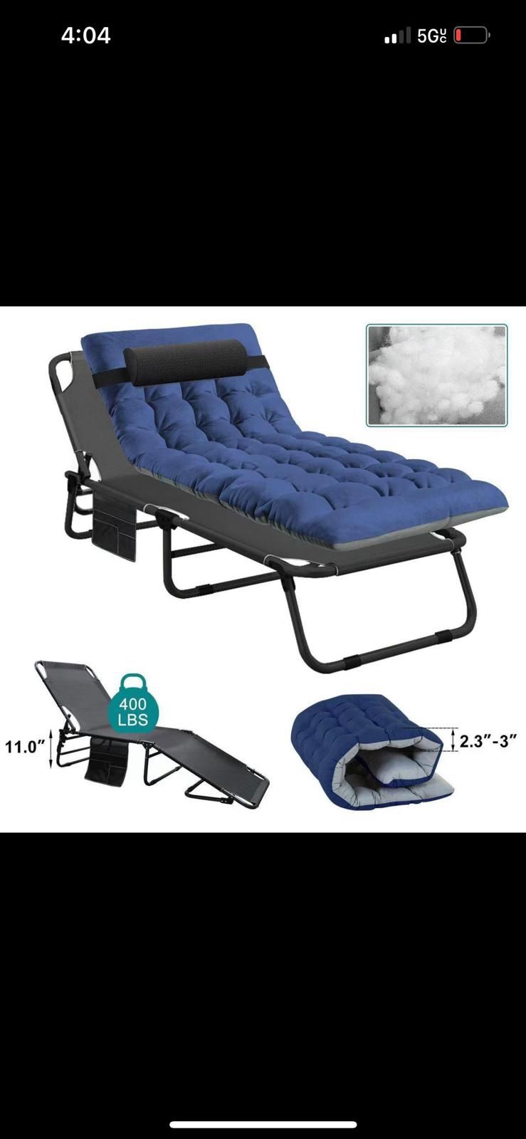 Oversized Zero Gravity Chairs 29In XL Support 500LBS, Heavy Duty Adjustable Zero Gravity Lawn Chair with Removable Cushion, Ergonomic Design