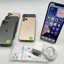 Apple iPhone 11 Pro Max 64gb / 256gb Unlocked With Case Chargers Warranty $300 / $330 Each